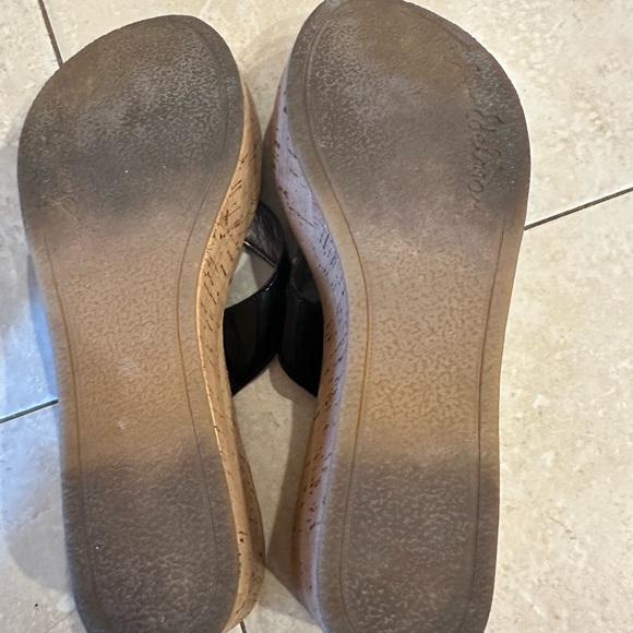 Women’s Sam Edelman black cork platform thong sandals size 9.5 - Picture 2 of 3